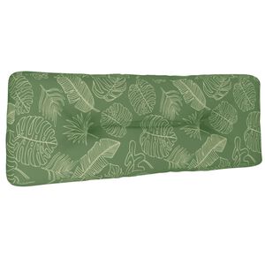 vidaXL Coussin de palette &agrave; motif de feuilles 120x40x12 cm Tissu