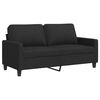 vidaXL Canap&eacute; &agrave; 2 places Noir 140 cm Tissu