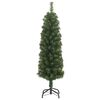 vidaXL Sapin de Noël artificiel mince avec support vert 150 cm PVC
