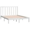 vidaXL Cadre de lit sans matelas blanc 135x190 cm bois de pin massif