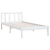 vidaXL Cadre de lit sans matelas blanc 90x190 cm bois massif