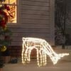 vidaXL Renne de No&euml;l Blanc chaud 73x31x45 cm