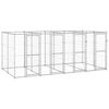 vidaXL Chenil ext&eacute;rieur Acier galvanis&eacute; 9,68 m&sup2;