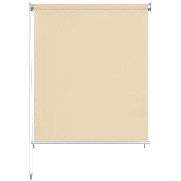 vidaXL Store roulant d'ext&eacute;rieur Cr&egrave;me 80x230 cm PEHD