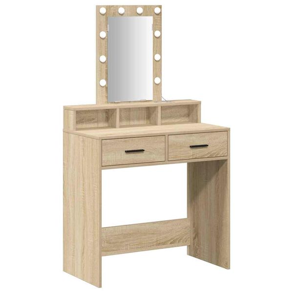 vidaXL Table de Toilette Marron 79 x 41 x 140 cm Bois d'ing&eacute;nierie