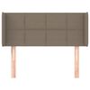 vidaXL T&ecirc;te de lit avec oreilles Taupe 93x16x78/88 cm Tissu