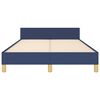 vidaXL Cadre de lit sans matelas bleu 120x190 cm tissu