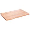vidaXL Dessus de table marron clair bois ch&ecirc;ne massif trait&eacute;