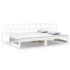 vidaXL Lit coulissant sans matelas blanc 2x(90x200) cm