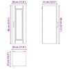 vidaXL Armoire de cuisine avec porte 2 pcs Ch&ecirc;ne brun 30 x 31 x 80 cm