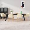 vidaXL Chaises &agrave; manger lot de 6 cr&egrave;me velours