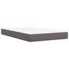 vidaXL Sommier &agrave; lattes de lit avec matelas gris 120x190 cm similicuir