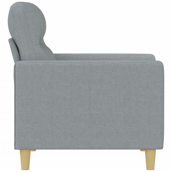 vidaXL Fauteuil Gris clair 60 cm Tissu