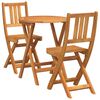 vidaXL Ensemble bistrot 3 pc Huile Naturelle Bois d'Acacia Massif