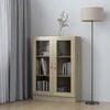 vidaXL Armoire &agrave; vitrine Ch&ecirc;ne sonoma 82,5x30,5x115 cm Bois ing&eacute;nierie
