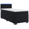 vidaXL Lit de box spring avec matelas et LED Noir 100 x 200 cm Velours