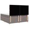 vidaXL Sommier &agrave; lattes de lit avec matelas Taupe 180x200 cm Tissu