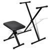 vidaXL Ensemble de tabouret et support r&eacute;glable de piano