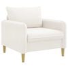 vidaXL Fauteuil XL Blanc Boucl&eacute;
