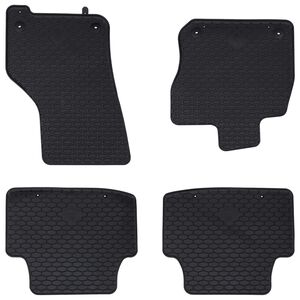 vidaXL Tapis de voiture 4 pcs Noir Caoutchouc