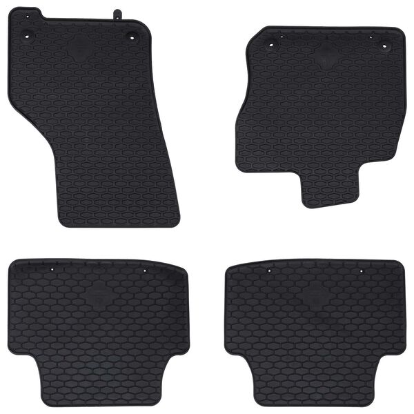 vidaXL Tapis de voiture 4 pcs Noir Caoutchouc