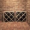 vidaXL Étagère à vin 2 pcs Naturel 62 x 25 x 62 cm Pin massif