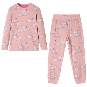 Pyjamas enfants à manches longues rose clair 128