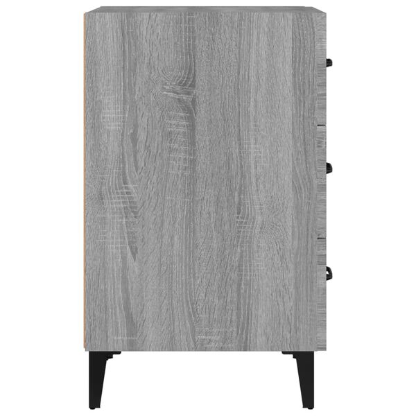 vidaXL Table de chevet sonoma gris 40x40x66 cm bois d'ingénierie