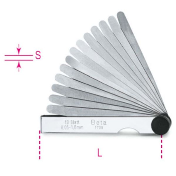 Beta Tools Jauge d'&eacute;paisseur m&eacute;trique 1708/20