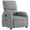 vidaXL Fauteuil inclinable de massage gris clair tissu