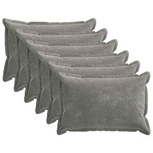vidaXL Housse de coussin 6 pcs HOUTEN Gris fonc&eacute; 40 x 60 cm