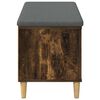 vidaXL Banc d'entr&eacute;e avec coussin Ch&ecirc;ne fum&eacute; 100 x 38 x 46 cm