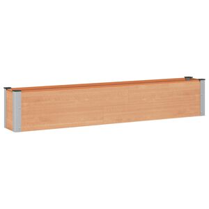 vidaXL Jardini&egrave;re sur&eacute;lev&eacute;e Marron 200 x 30 x 36 cm alu.