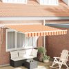 vidaXL Auvent Rétractable Jaune et Orange 300 x 250 cm Tissu et acier