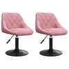 vidaXL Chaises pivotantes &agrave; manger lot de 2 Rose Velours