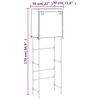 vidaXL Support de rangement 2 niveaux sur toilette Marron 56x30x170 cm