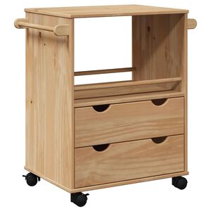 vidaXL Chariot de cuisine OTTA 59x45x80 cm bois massif de pin