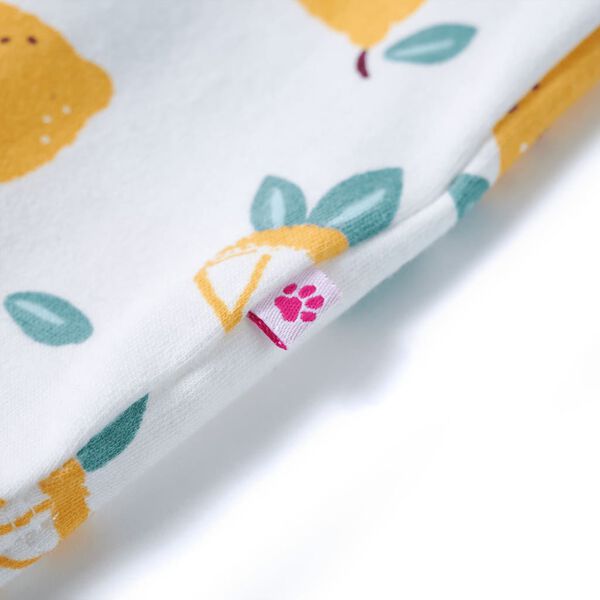 T-shirt pour enfants avec ourlet noué écru 128