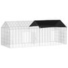 vidaXL Cage pour lapins Argent 400 x 78 x 78 cm Acier galvanis&eacute;