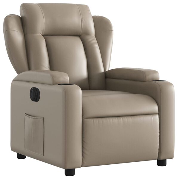 vidaXL Fauteuil inclinable &eacute;lectrique Cappuccino Similicuir