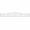 vidaXL Paniers à gabions arqués 3 pcs 400x50x40/60 cm Fer galvanisé
