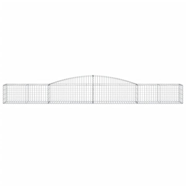 vidaXL Paniers à gabions arqués 3 pcs 400x50x40/60 cm Fer galvanisé