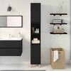 vidaXL Cabinet de salle de bain avec porte Chêne noir 30 x 30 x 190 cm
