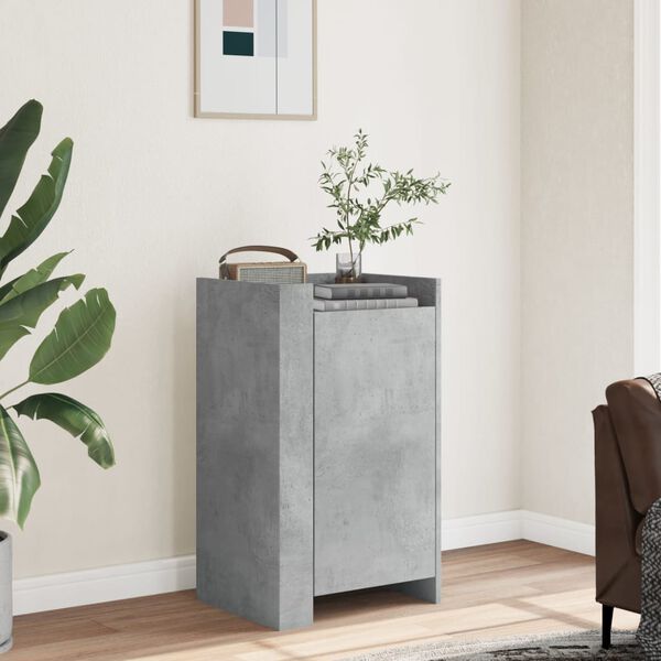 vidaXL Buffet gris béton 45x35x75 cm Bois d'ingénierie