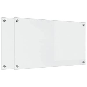 vidaXL Protection de cuisine Transparent 90 x 50 cm verre trempé