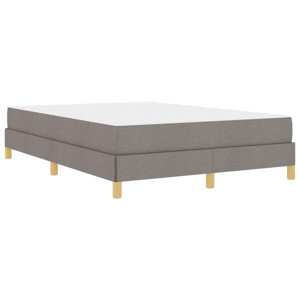 vidaXL Lit &agrave; ressorts avec matelas Taupe 140 x 200 cm tissu