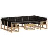 vidaXL Ensemble de canap&eacute;s d'ext&eacute;rieur 10 pc Blanc et noir