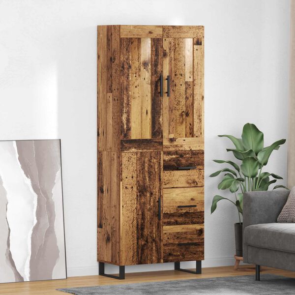 vidaXL Haut Armoire Bois ancien 69,5 x 34 x 180 cm Bois d'ing&eacute;nierie