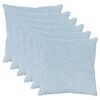 vidaXL Housse de coussin 6 pc HEERLEN Bleu clair 80 x 80 cm