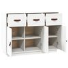 vidaXL Buffet Blanc 100x40x75 cm Bois massif de pin